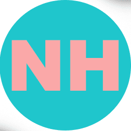 A blue circle with the letters nh in it