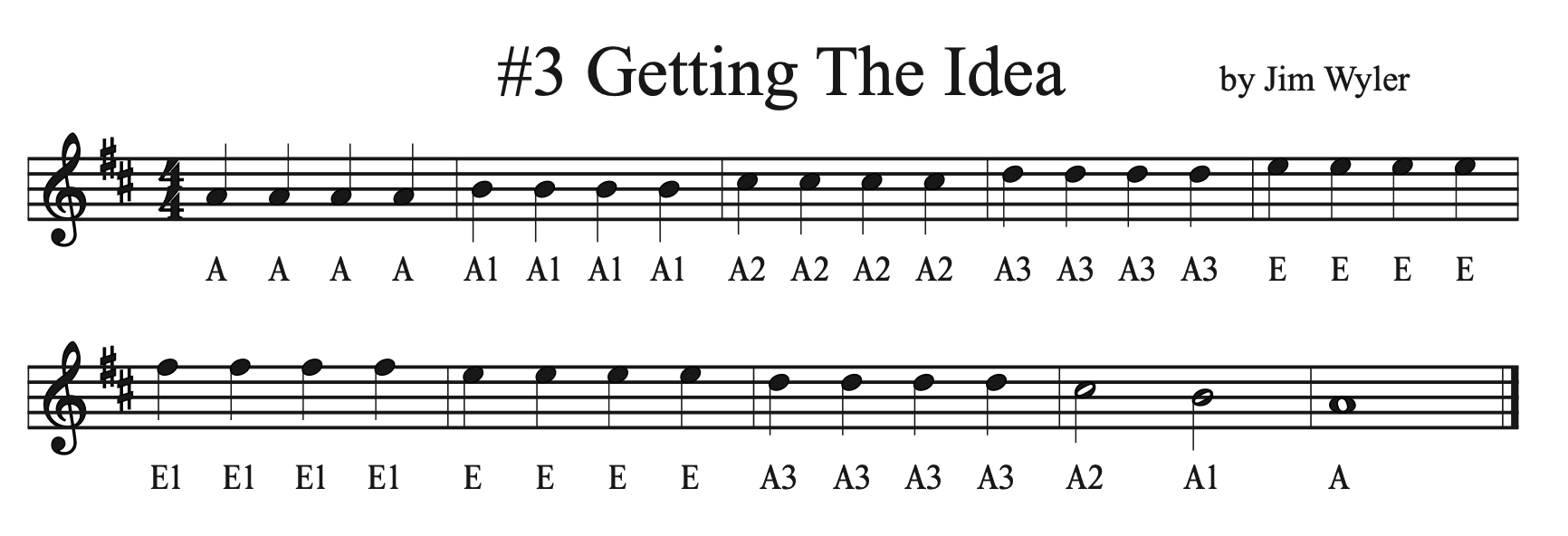 A sheet music with the number three and two lines.