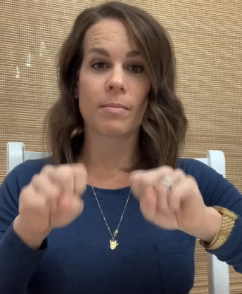 Person using sign language gestures